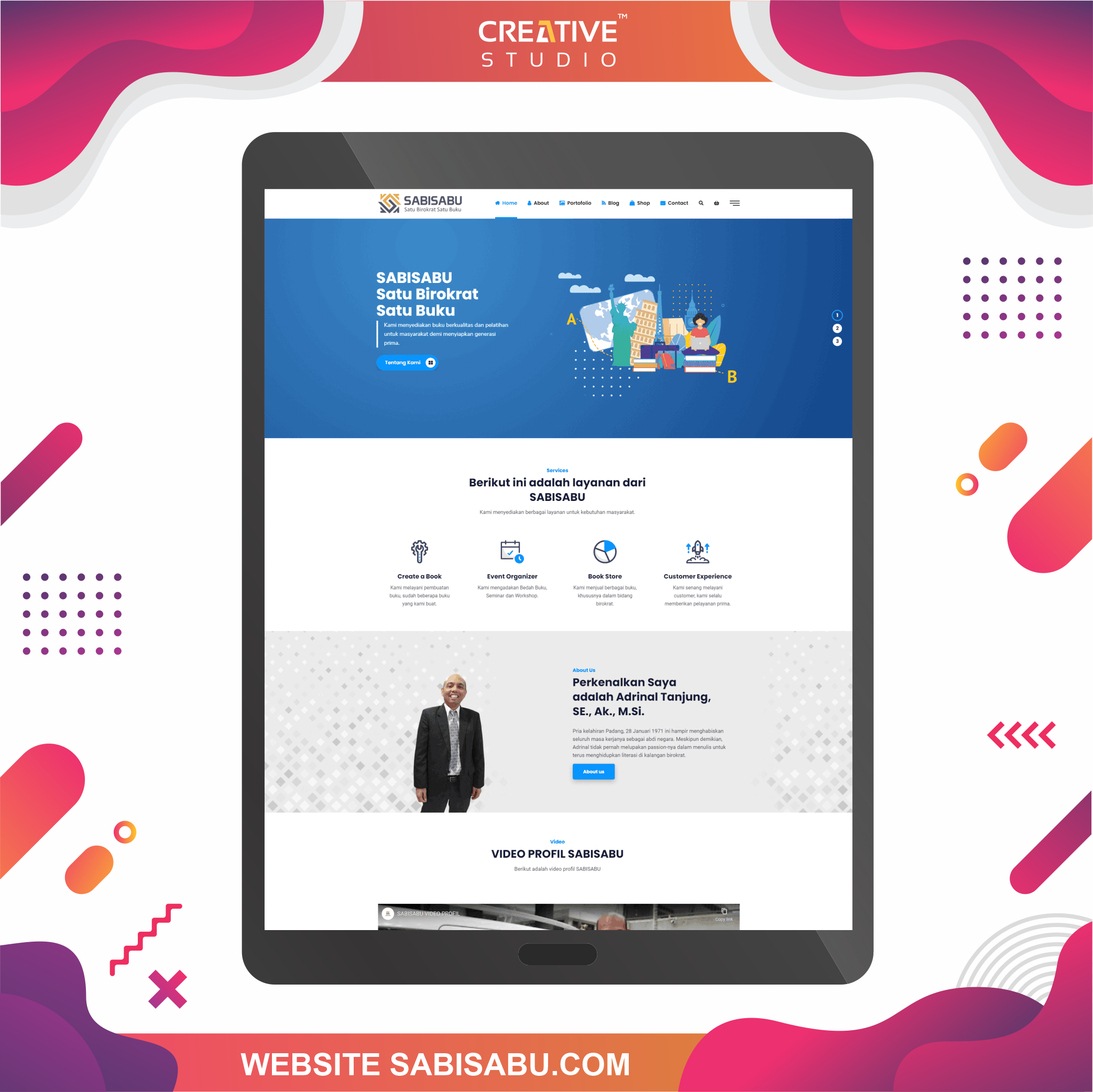 Website SABISABU - CREATIVE STUDIO INDONESIA