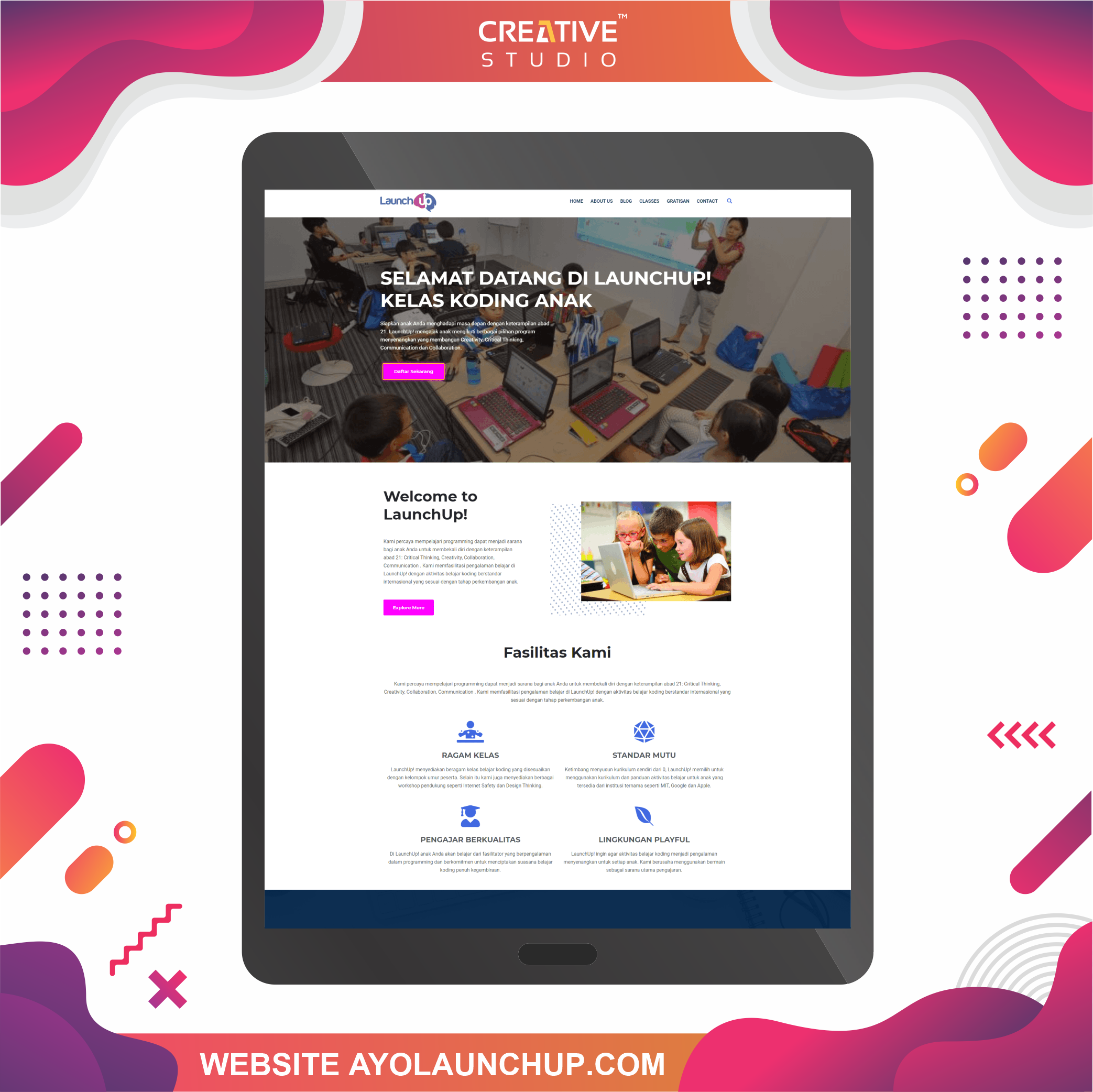 Website Ayo Launch Up - CREATIVE STUDIO INDONESIA